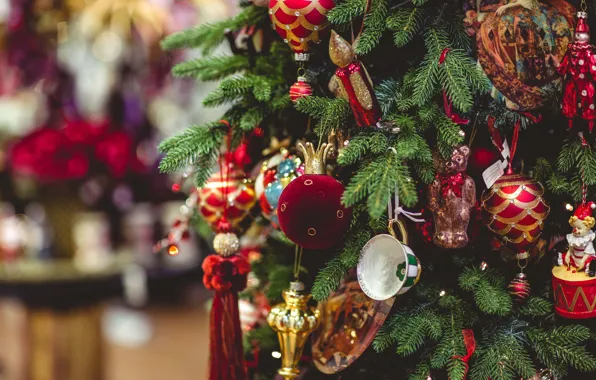 Украшения, Праздник, Holiday, Christmas Tree, Decorations, Beautiful Toys, Новогодняя Ёлка, Красивые Игрушки