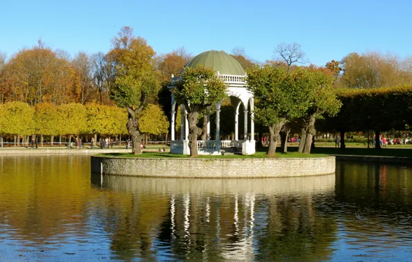 Осень, пруд, Эстония, Таллинн, Кадриорг