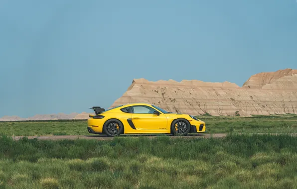 Картинка Porsche, Cayman, side view, Weissach Package, 718, Porsche 718 Cayman GT4 RS