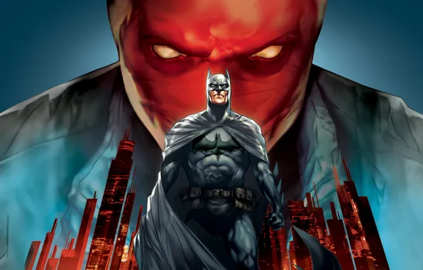 City, Action, Red, Heroes, Superheroes, 2010, Hero, Batman