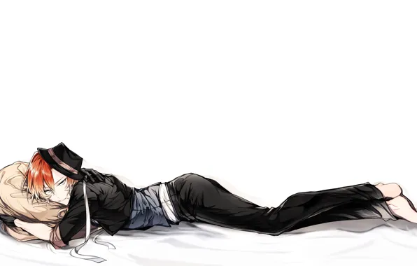 Аниме, арт, парень, Bungou Stray Dogs, Бродячие псы литературные гении