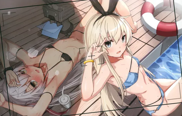 Shimakaze, Kantai Collection, amatsukaze, rensouhou-kun, takanashi kei (hitsujikan)