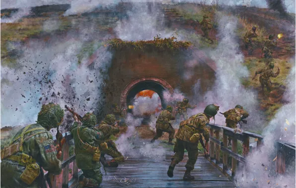 Война, туннель, сражение, американская армия, WW2