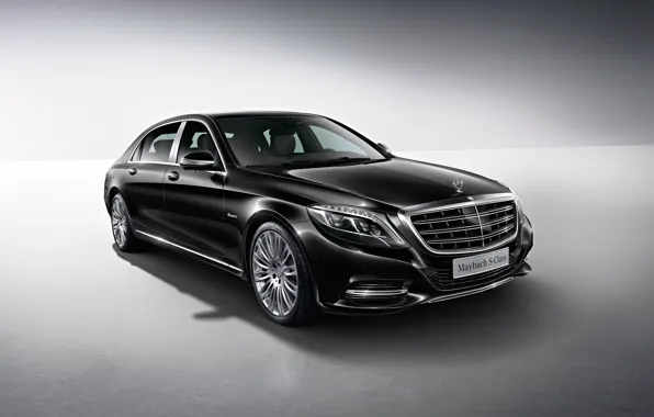 Картинка черный, Mercedes-Benz, Maybach, сбоку, мерседес, Black, X222, 2015