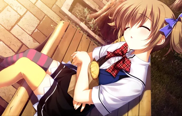 Девушка, спит, Grisaia no Kajitsu, Плод Грисайи, Натюрморт в серых тонах