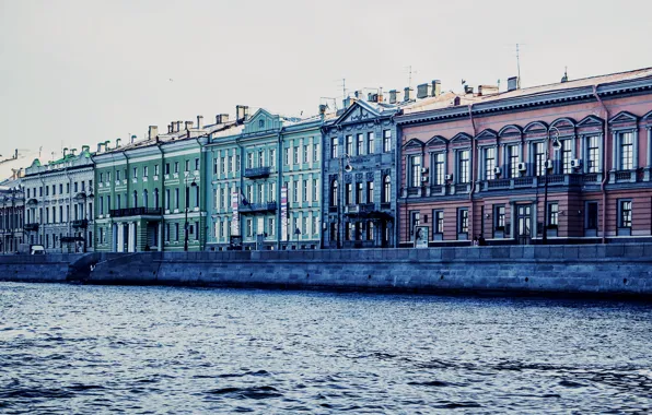 Картинка река, канал, Russia, набережная, питер, санкт-петербург, St. Petersburg, река нива