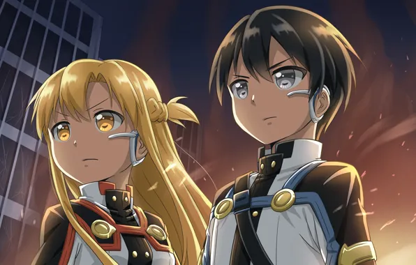 Game, anime, manga, animated film, Sword Art Online, Kirito, Asuna, SAO