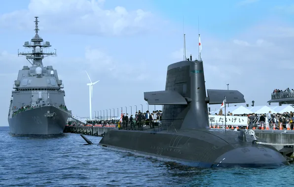 Субмарина, эсминец, JS Shiranui DD-120, JS Taigei SS 513