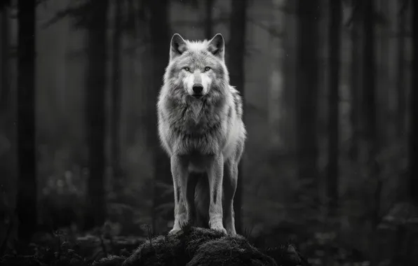 Картинка nature, snow, predator, face, animal, wolf, wildlife, portrait