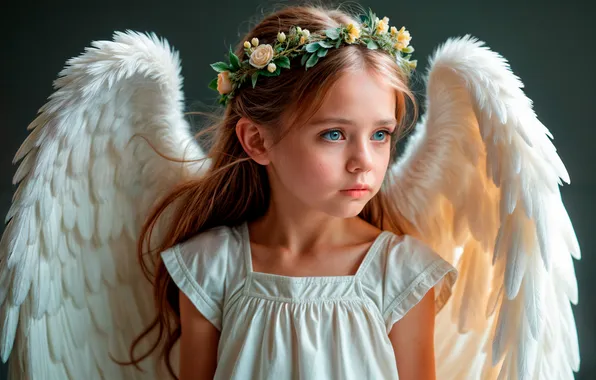 Картинка Cute, Cute Girl, Fairy, AI art, Angel wings