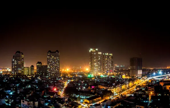 Картинка ночь, Вьетнам, night, Vietnam, Сайгон, Хошимин, Saigon, Ho Chi Minh City