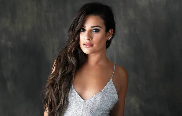 Взгляд, девушка, лицо, волосы, платье, Lea Michele, Лиа Мишель