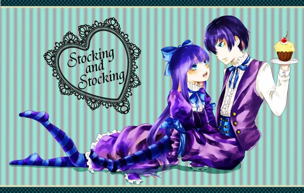 Чулки, рамка, пирожное, двое, слёзы, крем, полосатые, Stocking and stocking