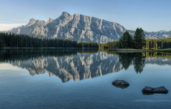 Картинка Canada, Two Jack Lake, Morning Glory