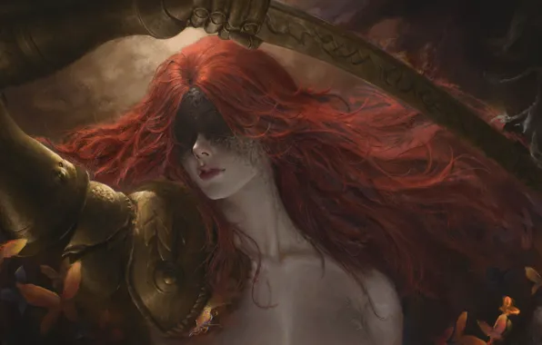 Девушка, лезвие, фэнтези, протез, Elden Ring, Malenia, Blade of Miquella, by roiven