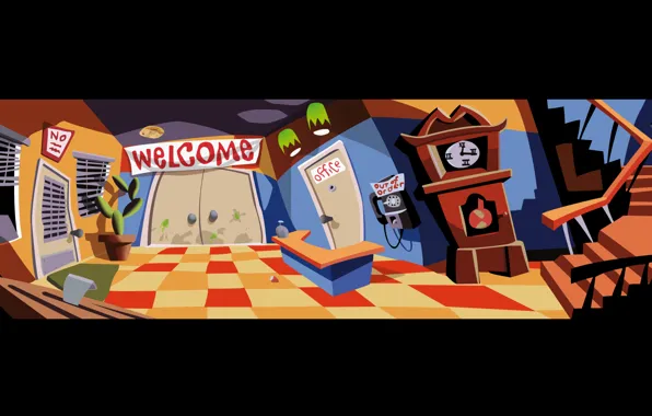 Картинка welcome, Day of the Tentacle, public phone