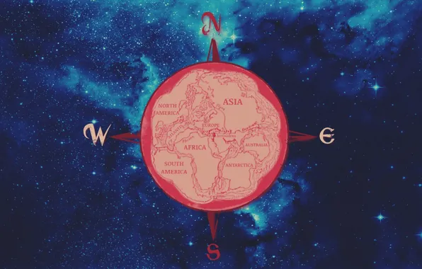 Earth, space, star, art, geographic, galaxy, Pangea