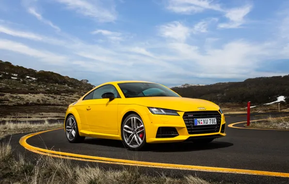 Audi, ауди, купе, желтая, TTS
