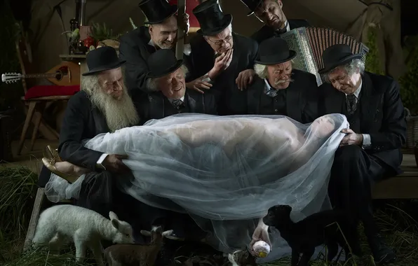 Девушка, ситуация, красавица, спящая