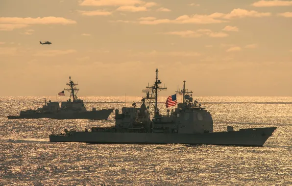 Крейсер, эсминец, USS Sterett, DDG-104, CG-67, USS Shiloh