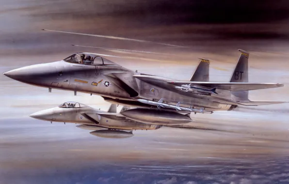 Истребитель, США, F-15A, US Air Force, Боевой самолёт