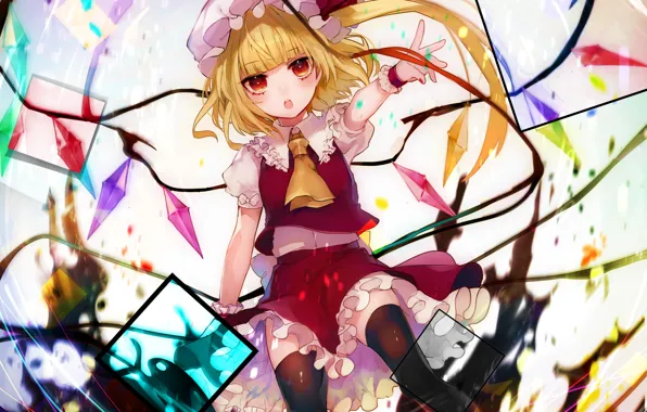 Девушка, Touhou Project, Flandre Scarlet, Фландр Скарлет