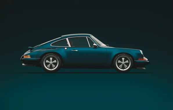 Минимализм, 911, Porsche, Машина, Автомобиль, Спорткар, Вид сбоку, Singer