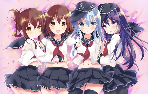 Девочки, аниме, арт, Kantai Collection