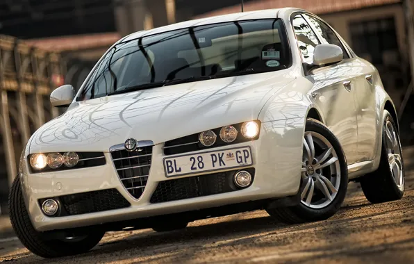 Alfa Romeo, Front, Alfa, Romeo, White, 159, Alfa Cars, Alfa 159