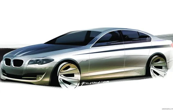 Car, машина, BMW, sketch