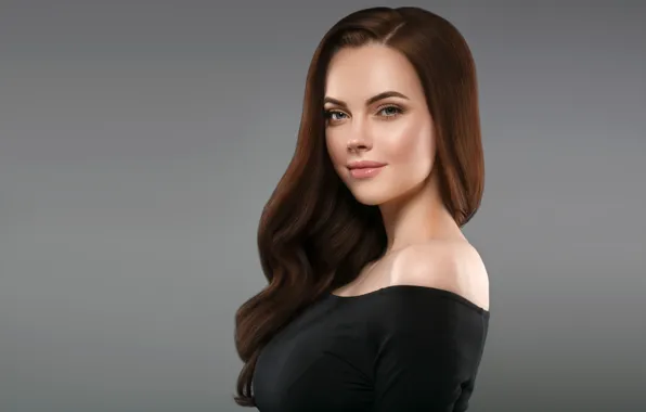 Взгляд, лицо, поза, макияж, прическа, woman, hair, brunette