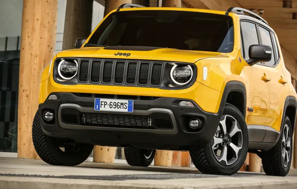 Вид спереди, 2018, Jeep, Trailhawk, Renegade