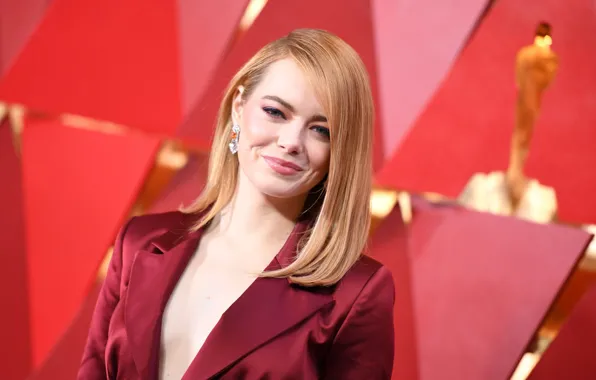 Взгляд, улыбка, макияж, актриса, hair, Emma Stone, Эмма Стоун