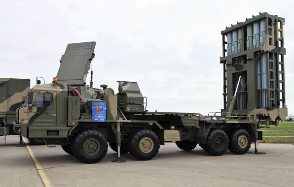 Комплекс, Витязь, ЗРК, С-350, БАЗ, пусковая установка, радиолокатор позади