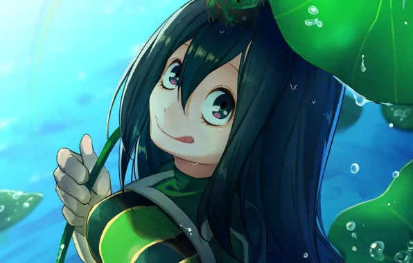 Лист, озеро, лягушка, My Hero Academia, Boku No Hero Academia, Моя геройская акадеимя, Тсуя Асуи