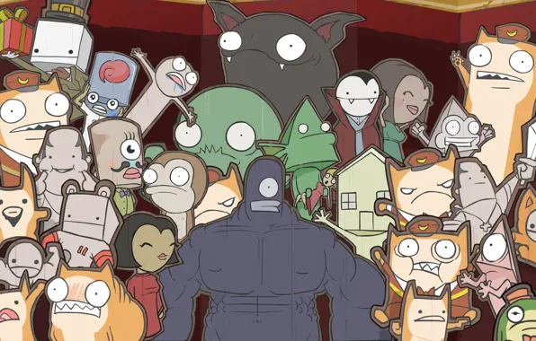 Игра, Герои, Game, Блок, Персонажи, The Behemoth, BattleBlock Theater, 2D World