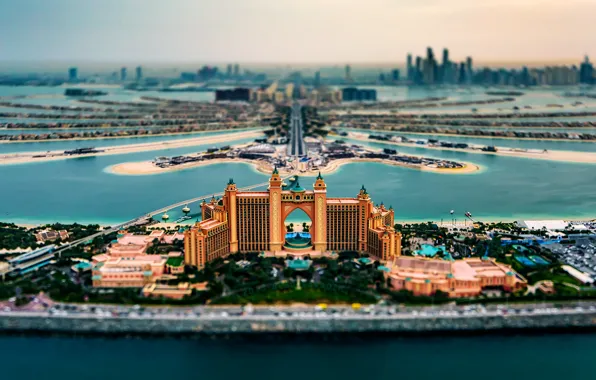 Картинка пляж, горизонт, Дубай, Atlantis The Palm, Пальма Джумейра