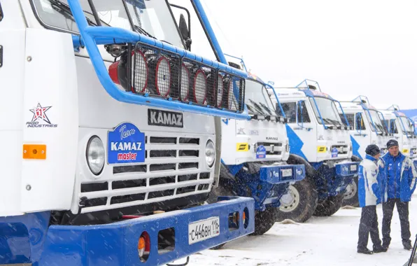 Зима, Снег, Спорт, Грузовик, Мастер, Фары, Россия, Kamaz