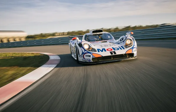 Дорога, Porsche, Спорткар, Спереди, Sportscar, Porsche 911 GT1