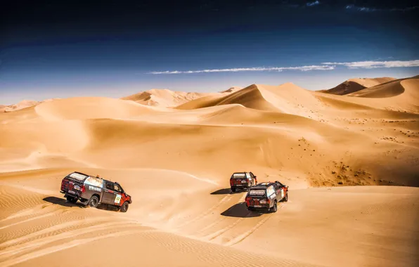 Небо, Песок, Природа, Скорость, три, Красота, Toyota, Rally