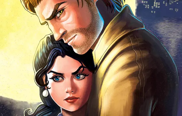Взгляд, пара, Snow White, The Wolf Among Us, Bigby, fables, Fabletown