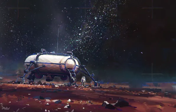 Космос, Астронавт, Космонавт, Art, Concept Art, Sci-fi, Astronaut, John Wallin Liberto