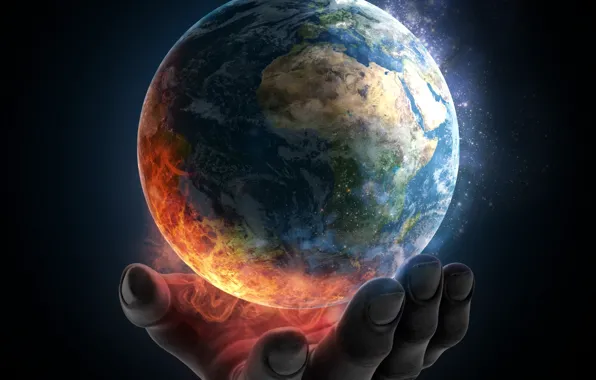 Картинка earth, planet, destruction, humanity