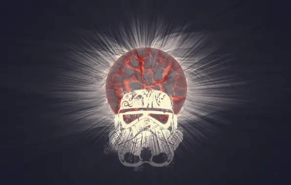 Взрыв, фантастика, планета, Star Wars, штурмовик, Звёздные войны, Stormtrooper