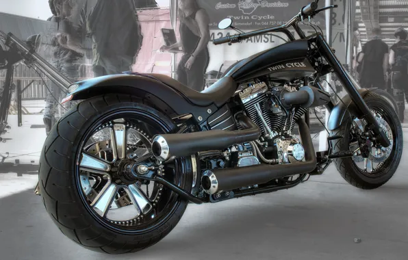 Картинка дизайн, стиль, черный, HDR, мотоцикл, форма, байк