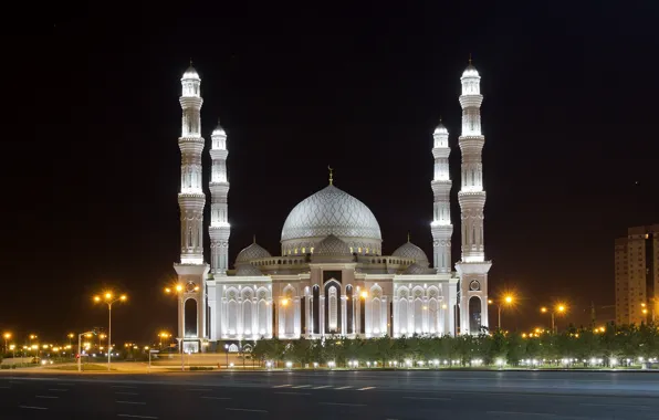 Картинка Город, соборная мечеть «Хазрет Султан», Астана