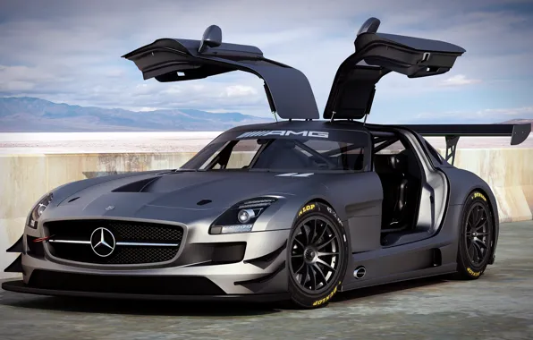 Mercedes-Benz, арт, суперкар, Автомобиль, AMG, SLS, GT3, dangeruss
