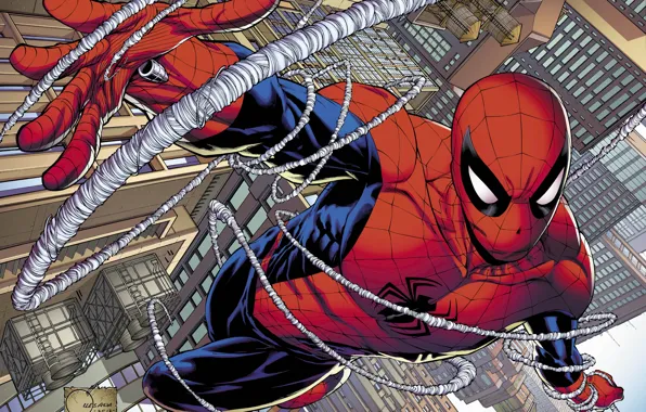 Картинка spider-man, герой, костюм, Marvel Comics, Peter Parker
