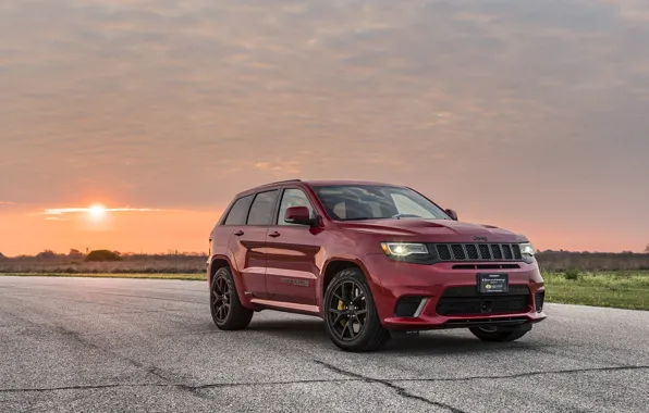 Закат, вечер, 2018, Hennessey, Jeep, Grand Cherokee, Trackhawk, HPE1000