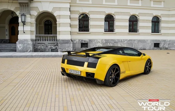Машина, gallardo, lamborghini, ламборджини, желтая, марка, итальянская